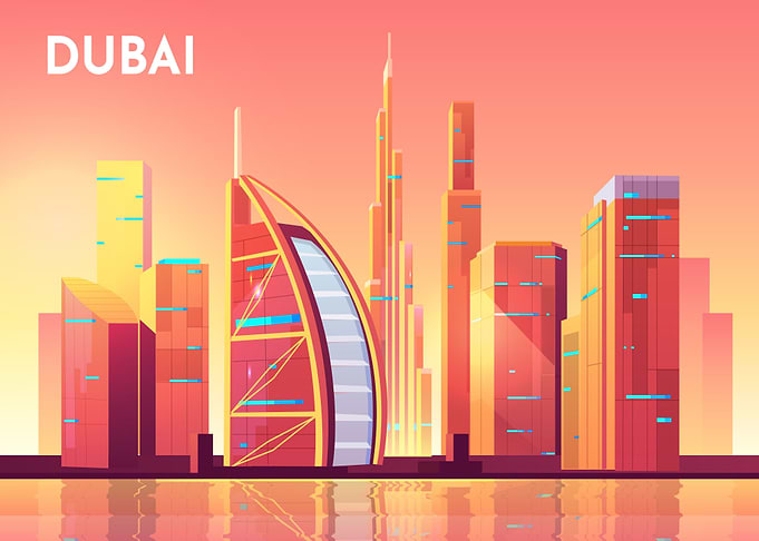 Dubai UAE cityscape