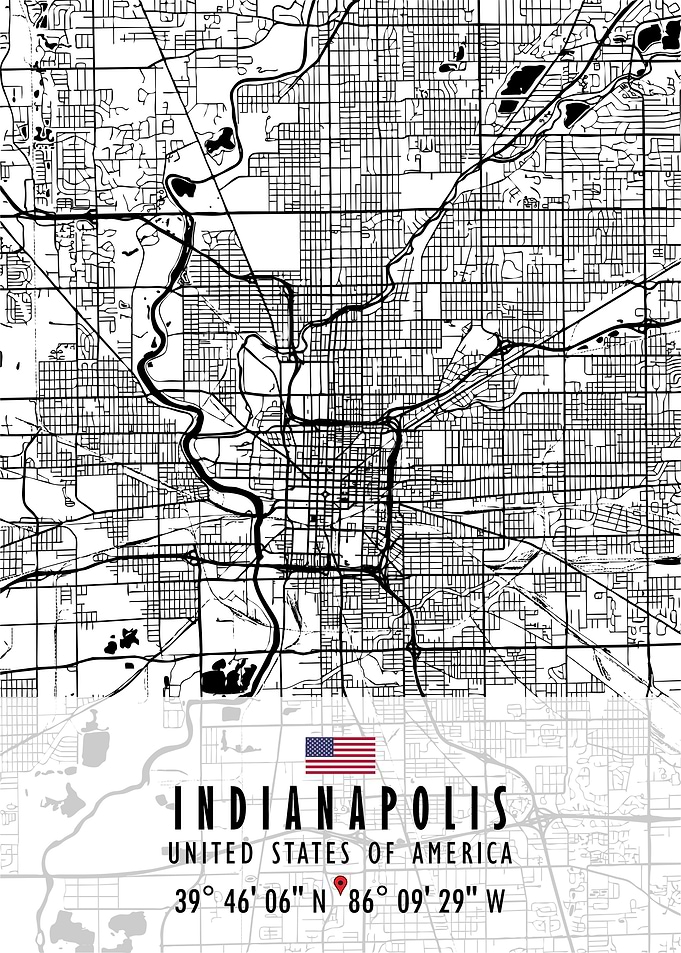 INDIANAPOLIS MAP USA