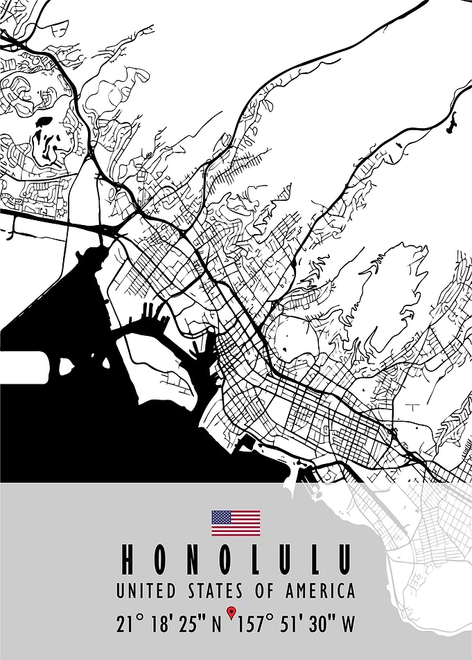 HONOLULU MAP USA