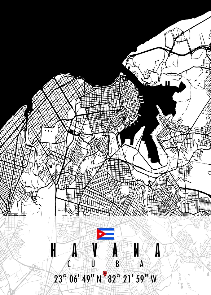 HAVANA MAP CUBA