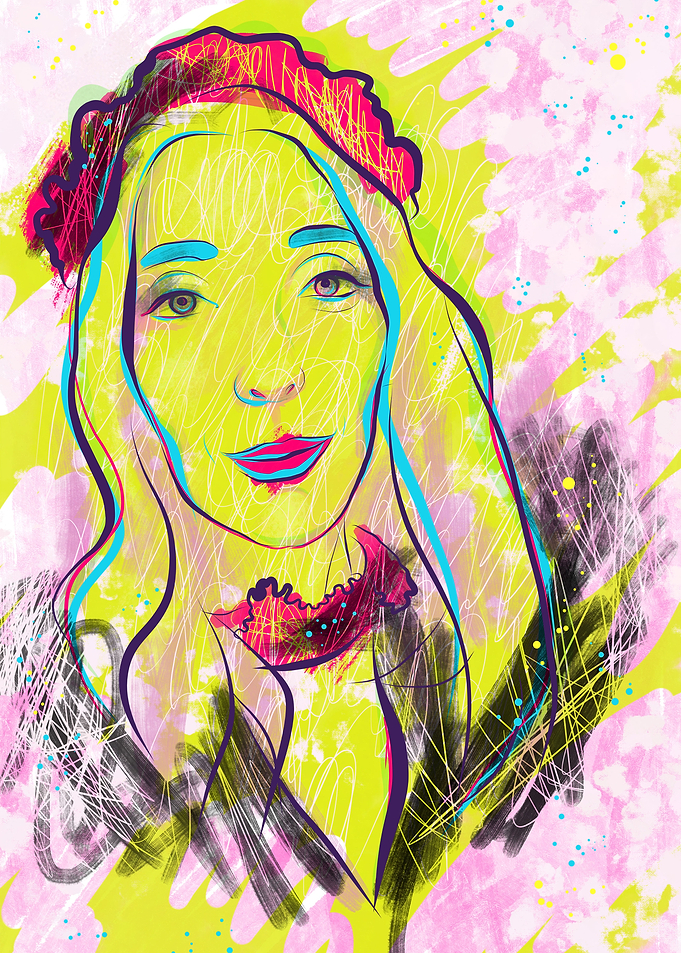 Beautiful bright woman