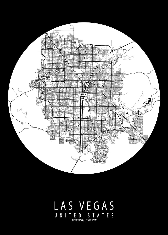Las Vegas Map Full Moon