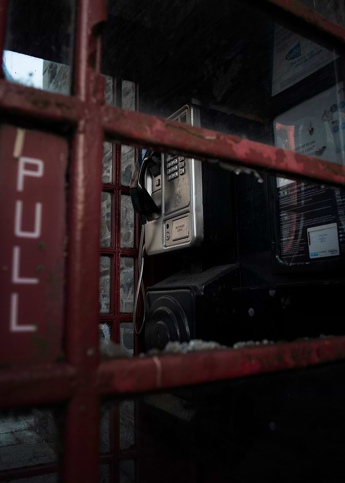Damaged phonebooth