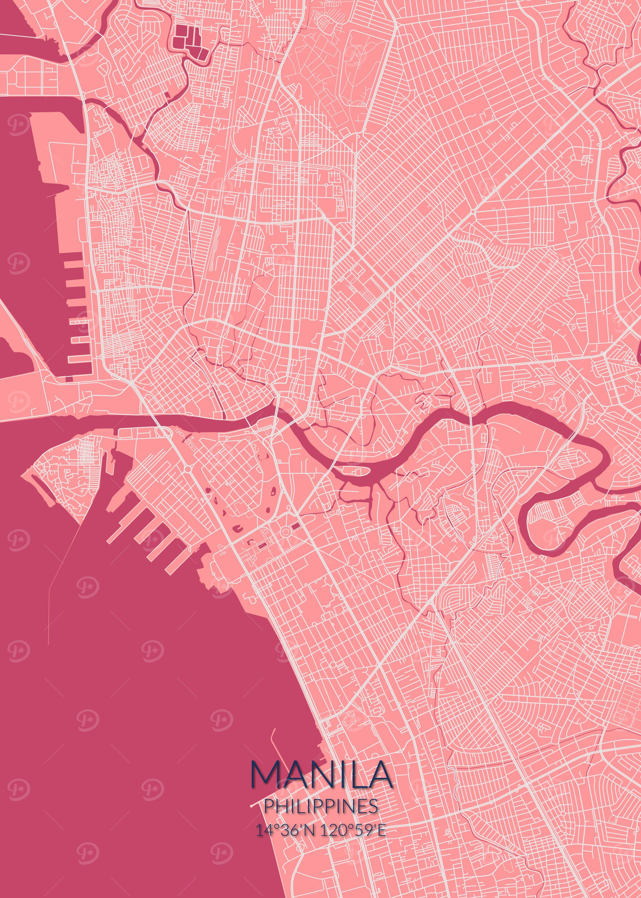 Manila Pink Rose Map