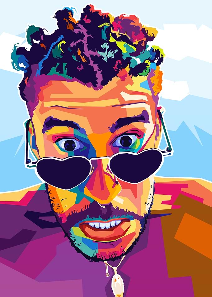 Bad Bunny Wpap Pop Art