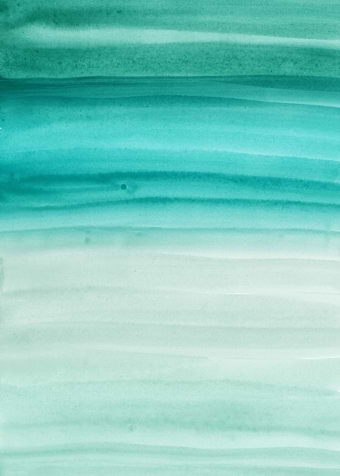 Aqua Teal Green Watercolor
