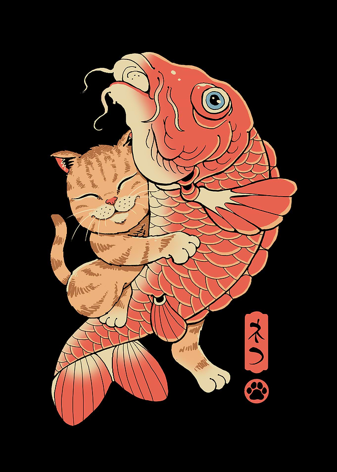 Cat Catching Carp