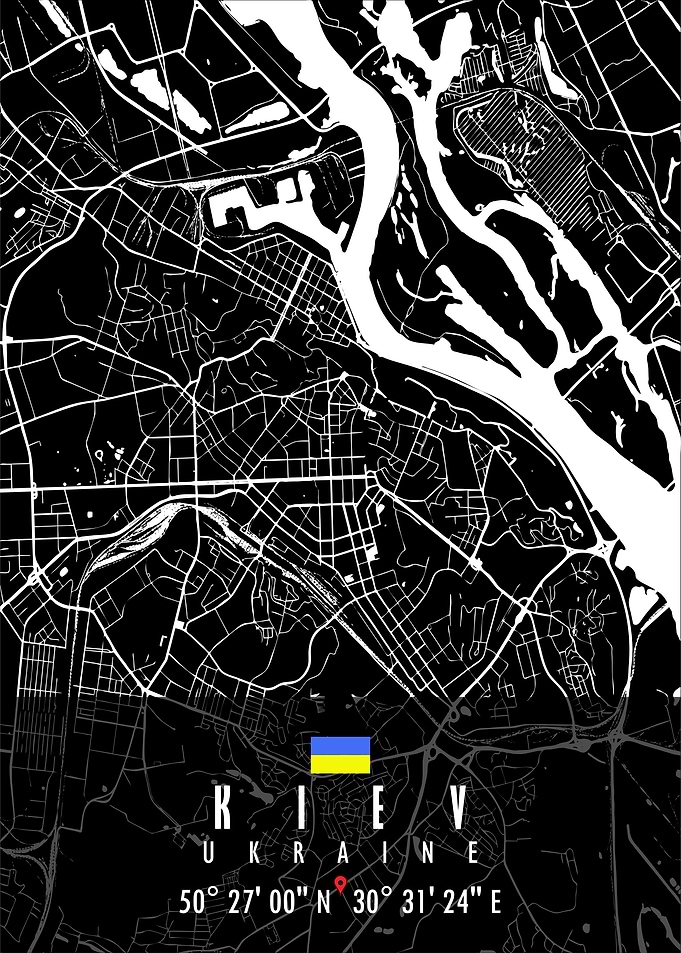 KIEV MAP UKRAINE