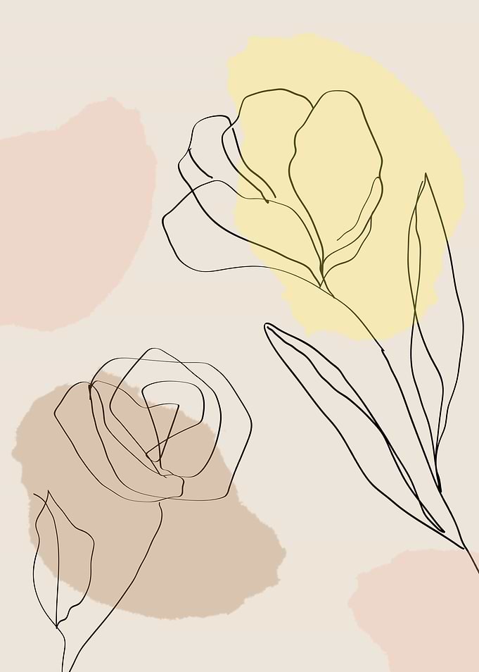 minimalist poster flowers