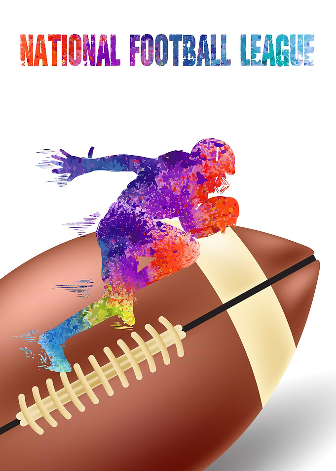 NFL Player Colorful