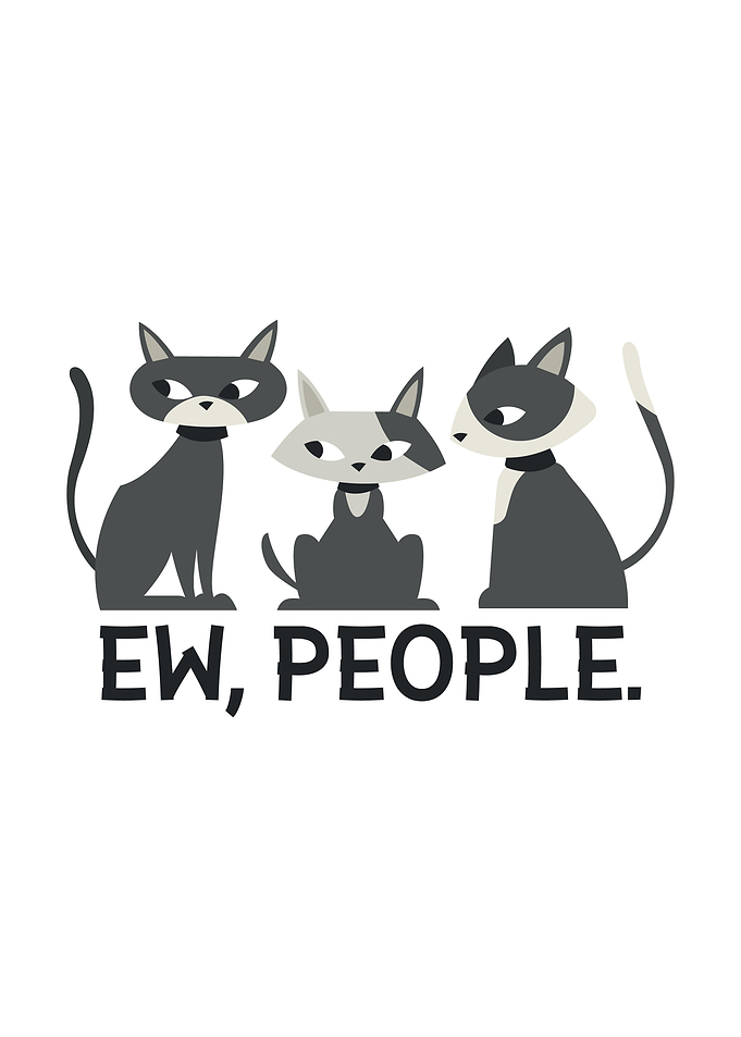 Ew People Cats Lover Gift