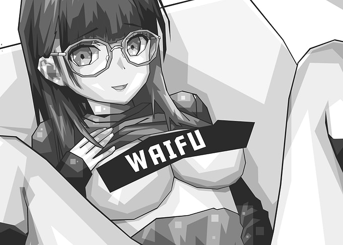 Waifu Material grayscale