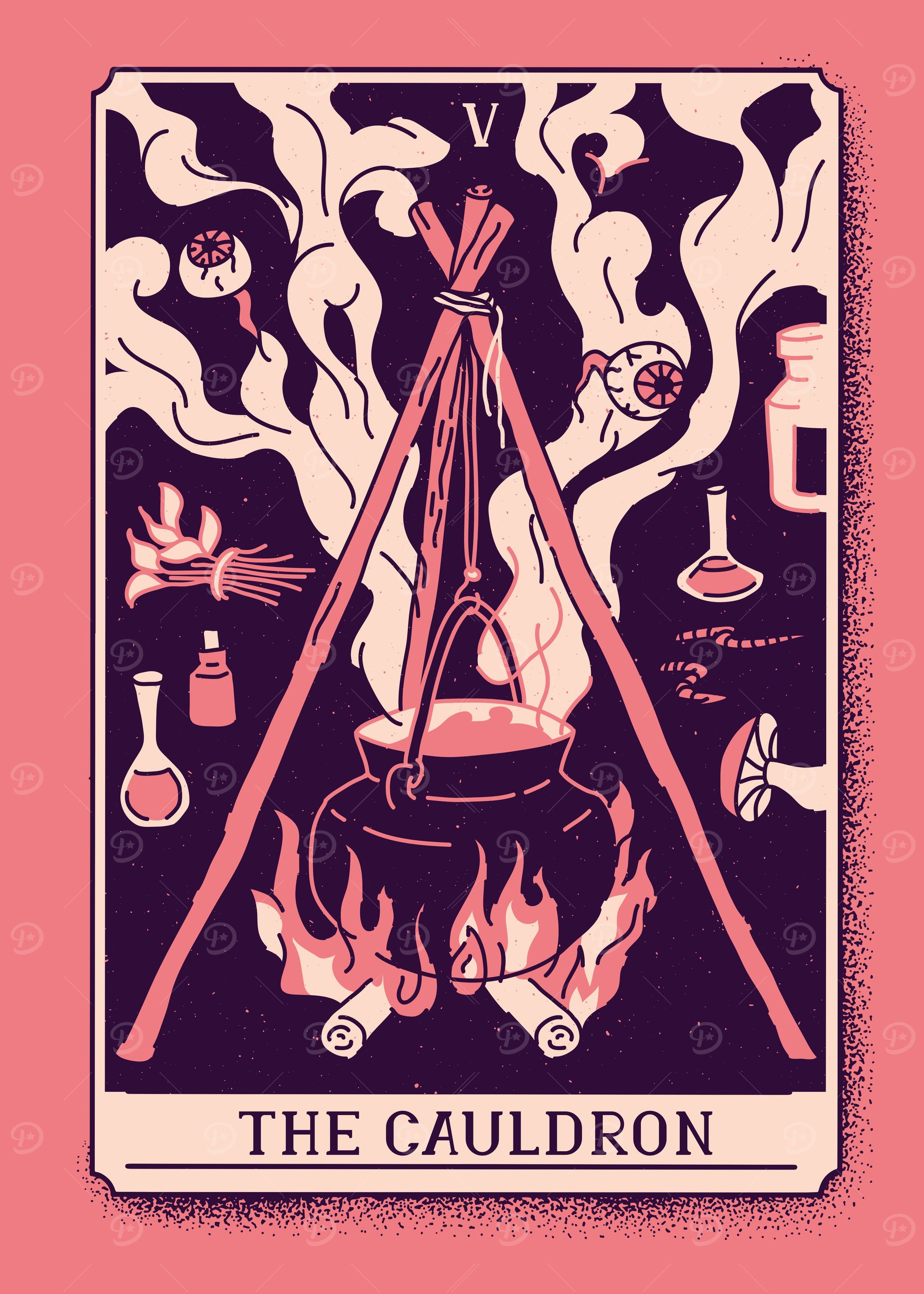 Cauldron Tarot Card
