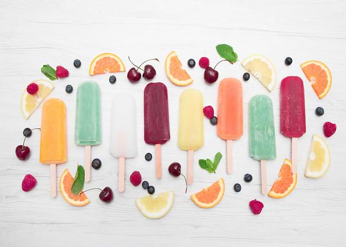 multicolored icicle with f