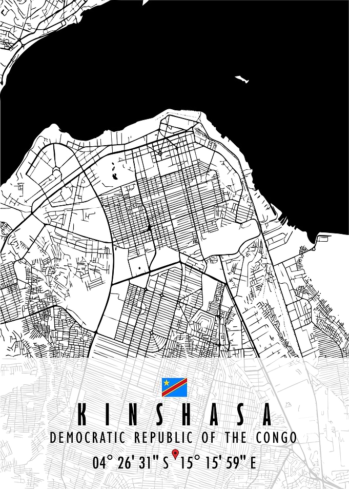 KINSHASA MAP CONGO