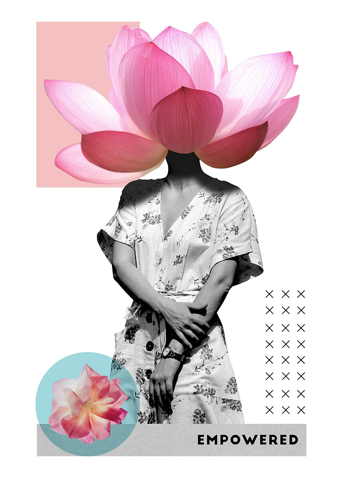 Floral Woman Head