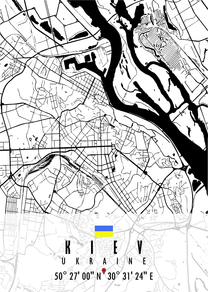 KIEV MAP UKRAINE