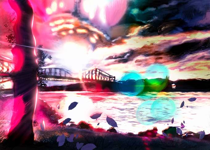 Bridge and sun