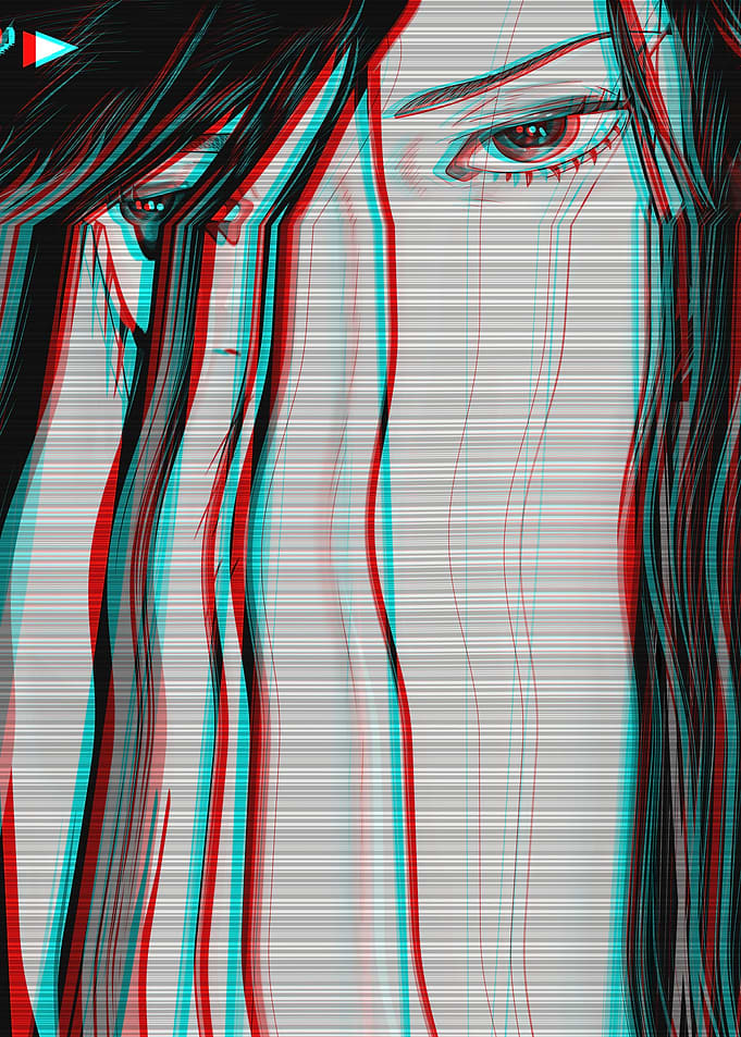 Sad Anime Girl Vaporwave