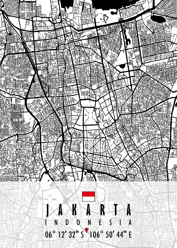 JAKARTA MAP INDONESIA