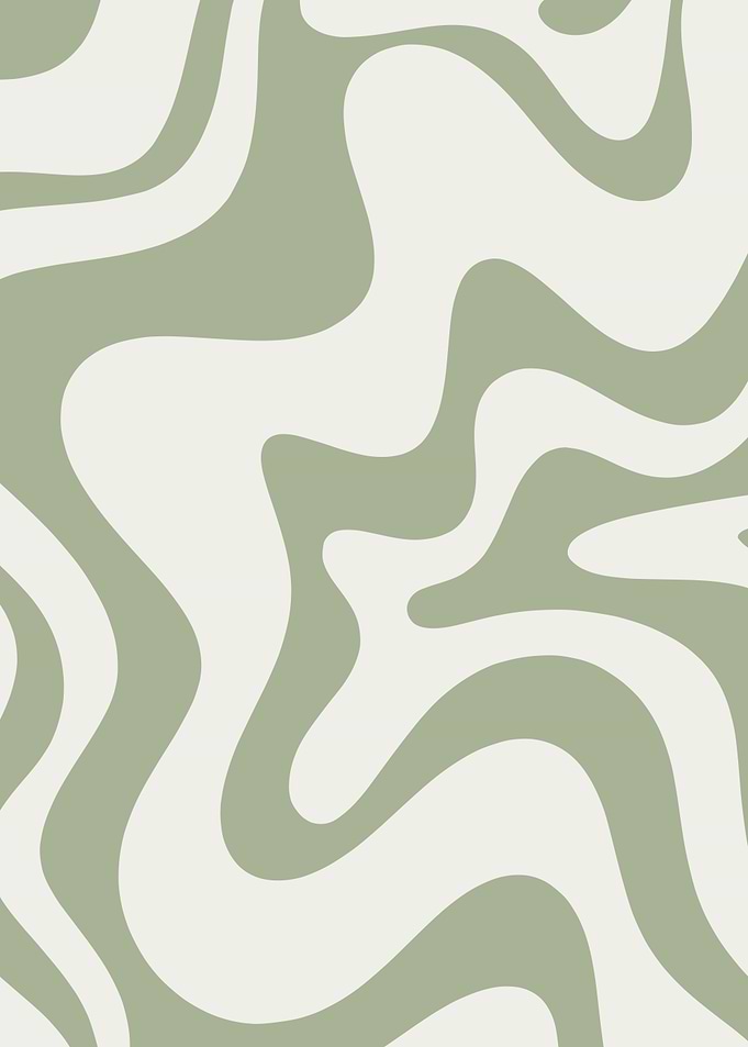 Retro Swirls in Sage Green