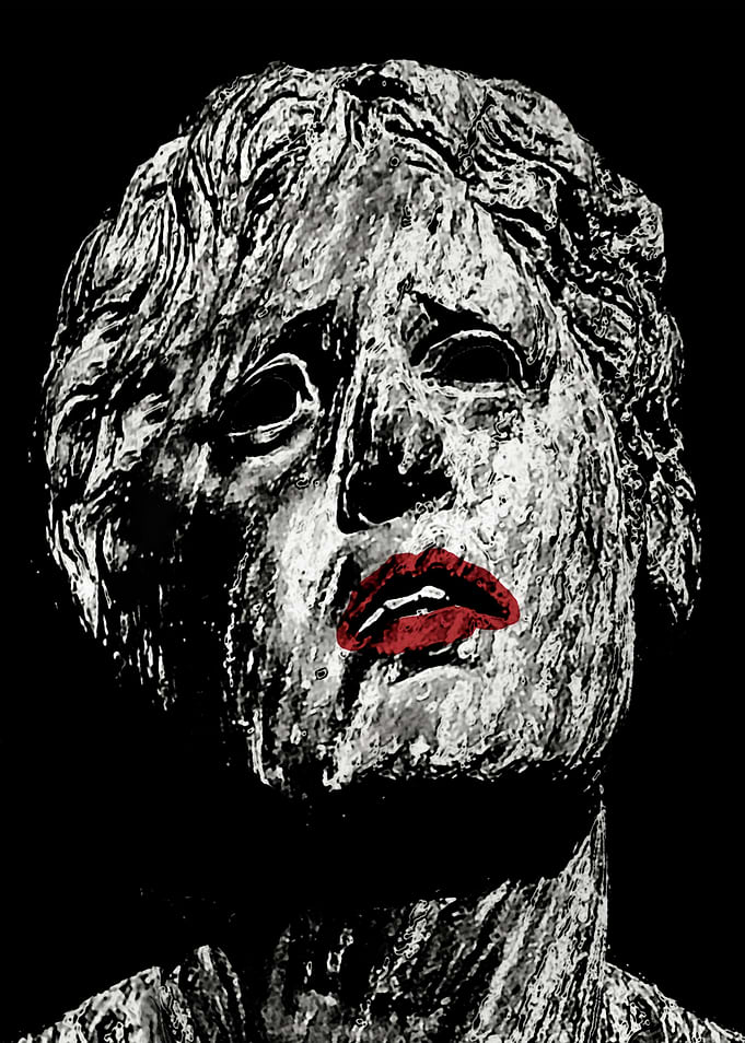 Creepy Head Sculpture Artw