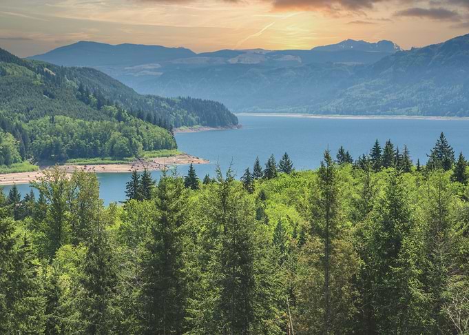 Riffe lake sunset