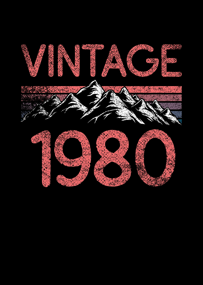 Birthday mountain Vintage