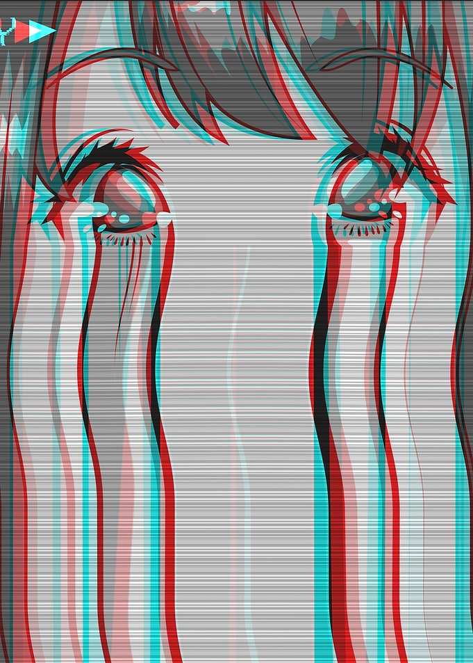 Sad Anime Girl Vaporwave