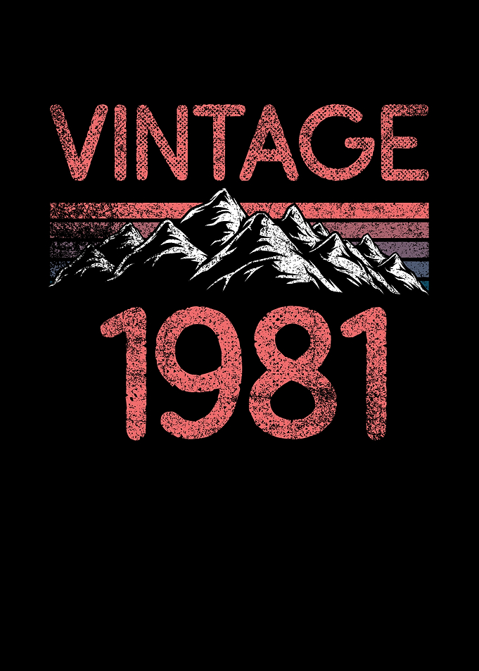 Birthday mountain Vintage