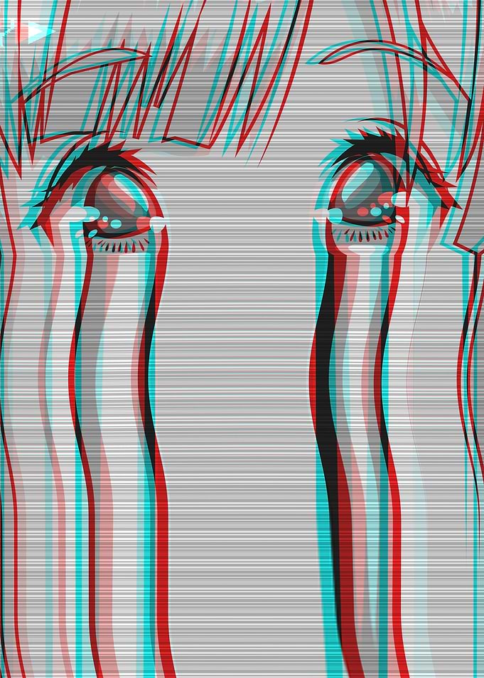 Sad Anime Girl Vaporwave