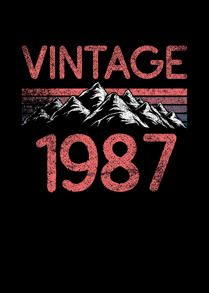 Birthday mountain Vintage