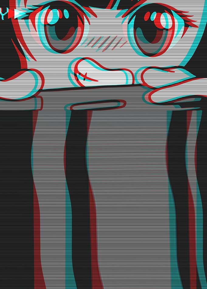 Sad Anime Girl Vaporwave