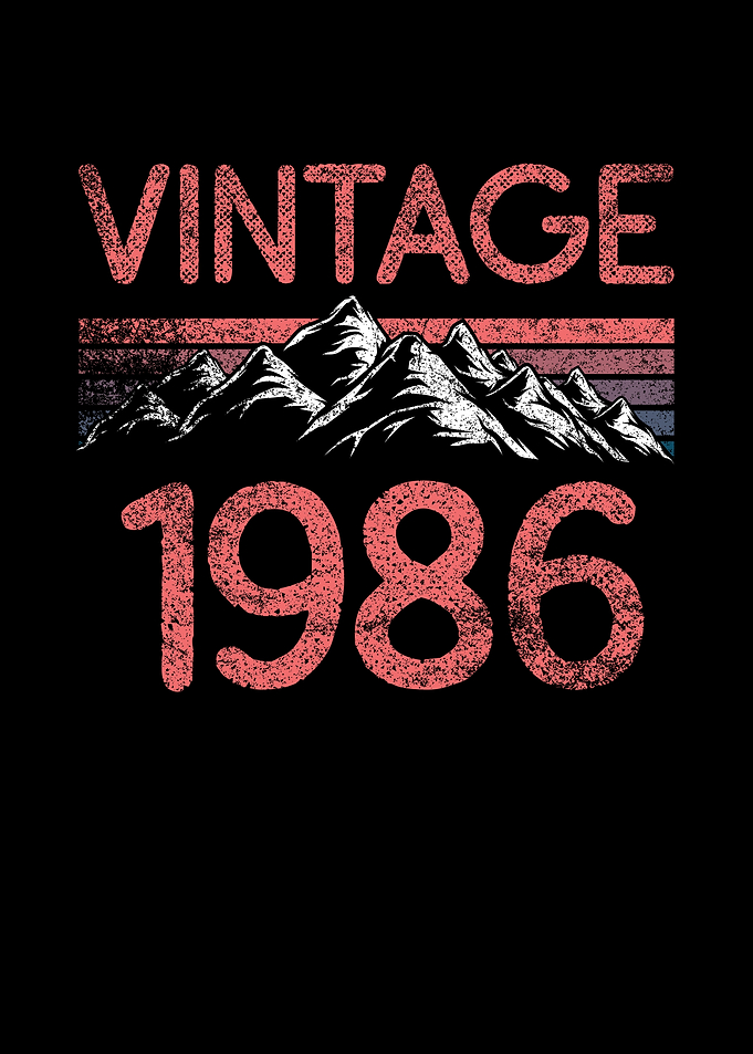 Birthday mountain Vintage