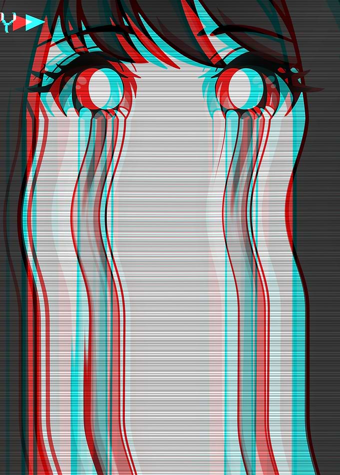 Sad Anime Girl Vaporwave