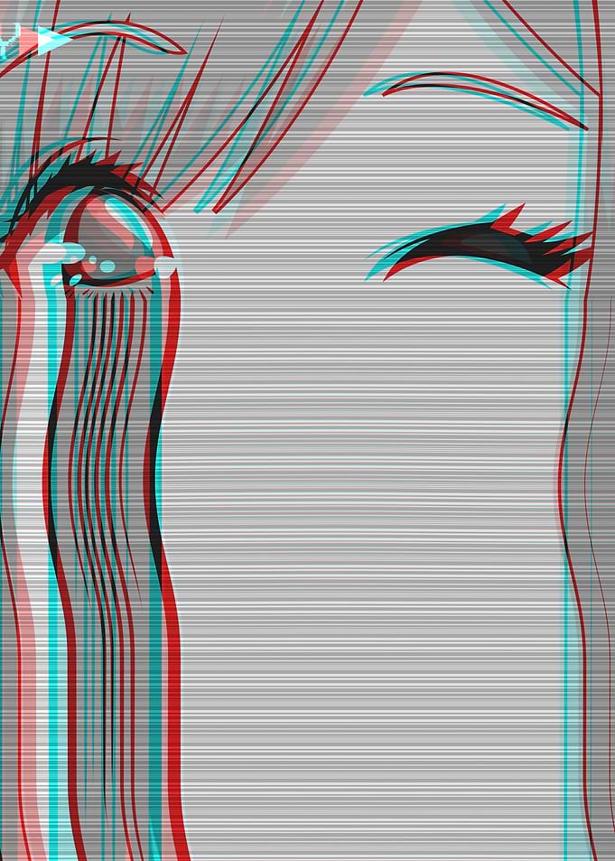 Sad Anime Girl Vaporwave