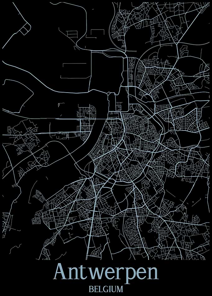 Antwerpen Map Belgium