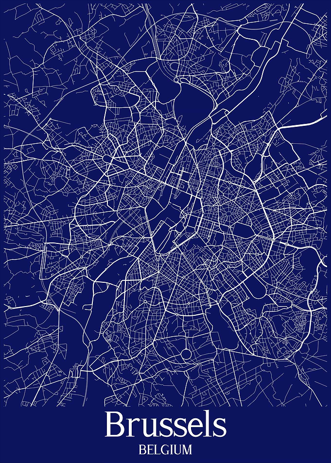 Brussels Map Belgium