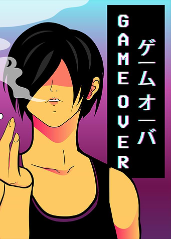 Smoking Anime Boy Japan