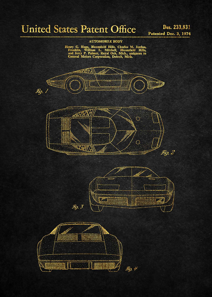 33 1974 Corvette Patent