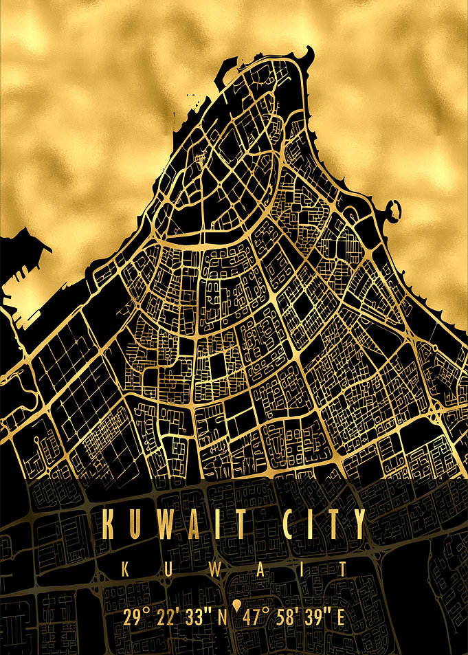 KUWAIT CITY MAP KUWAIT