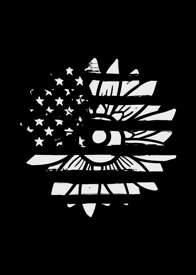 USA Flag Sunflower
