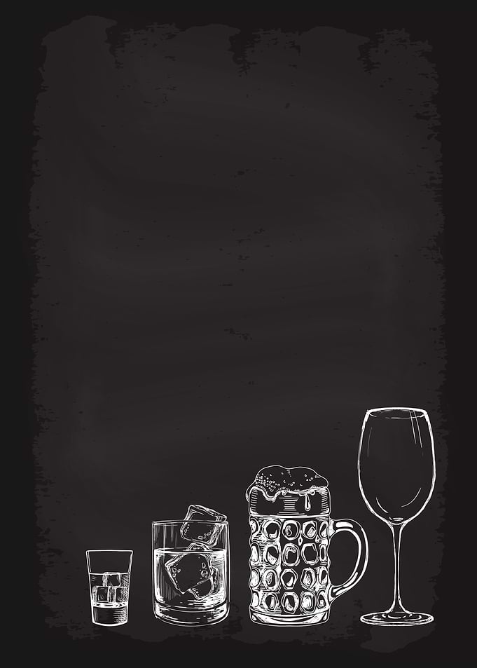Alcohol Bar Menu Beer Wine