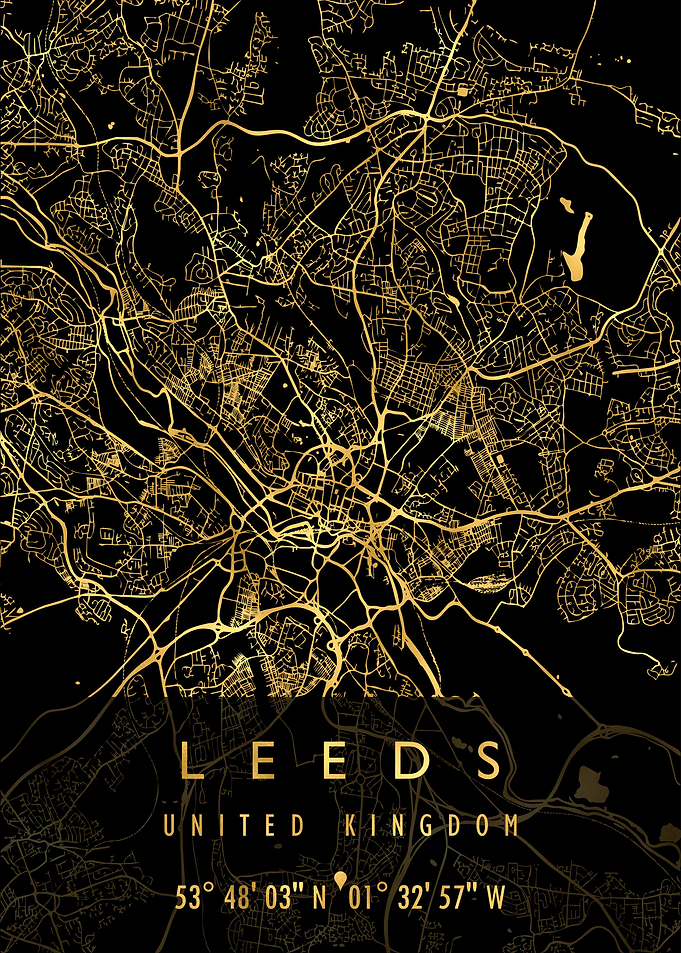 LEEDS MAP UNITED KINGDOM