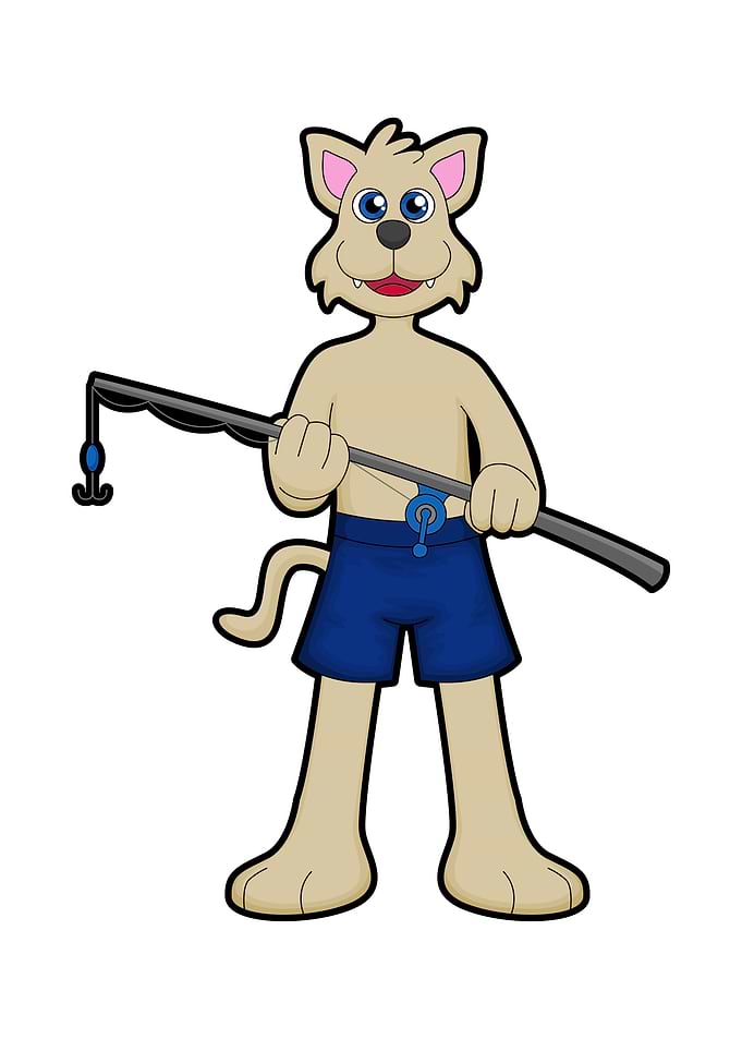 Dog Fishing Fishing rod