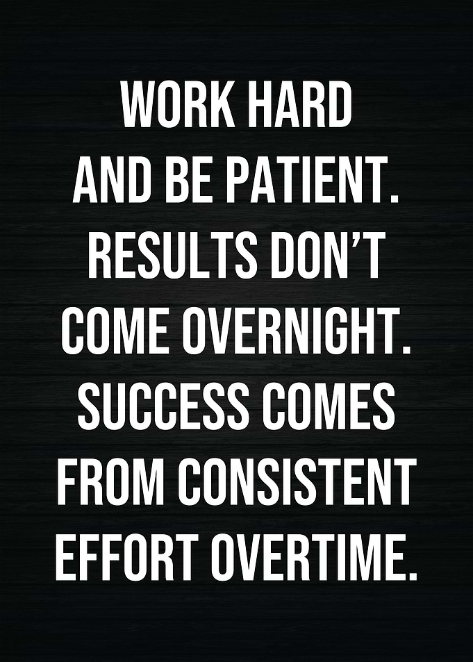 Work Hard and Be Patient