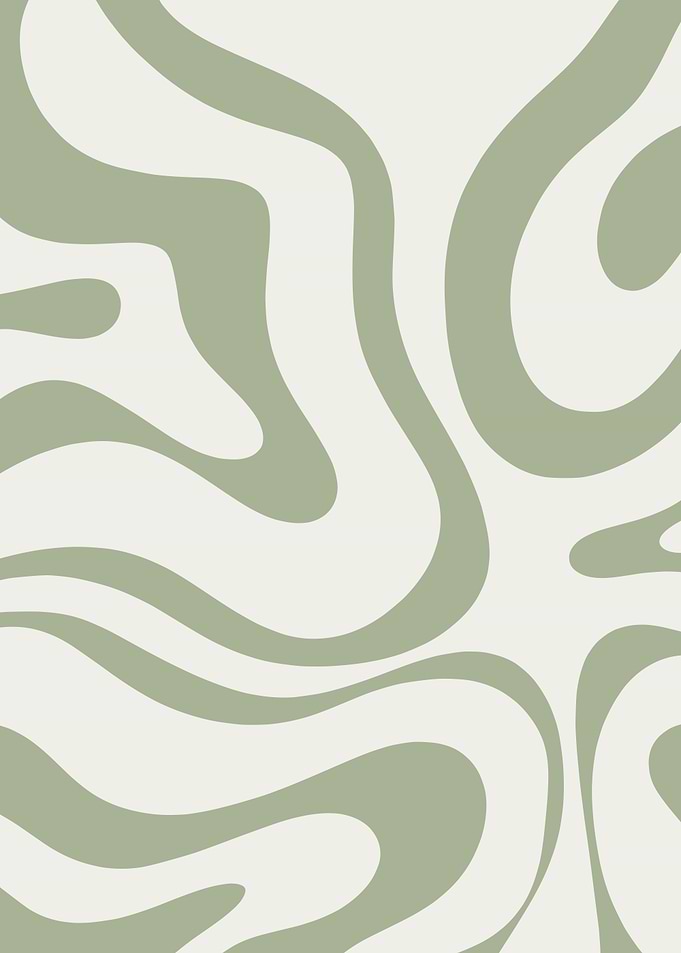 Sage and Off White Swirls