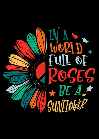 hippie quote sunflower