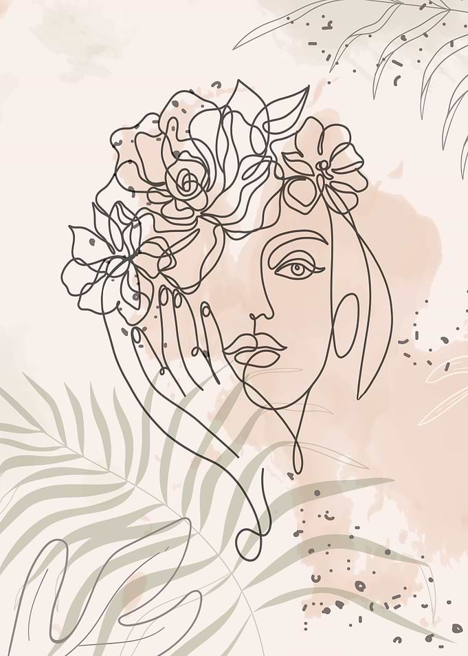 Minimalist woman portrait