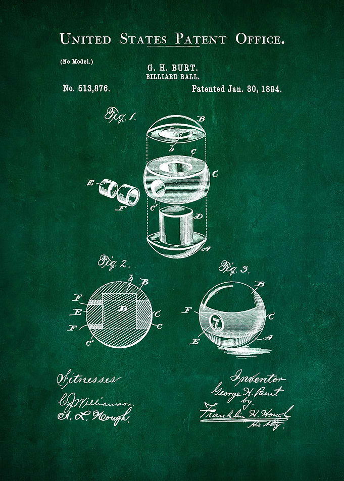 50 Billiard Ball Patent 1